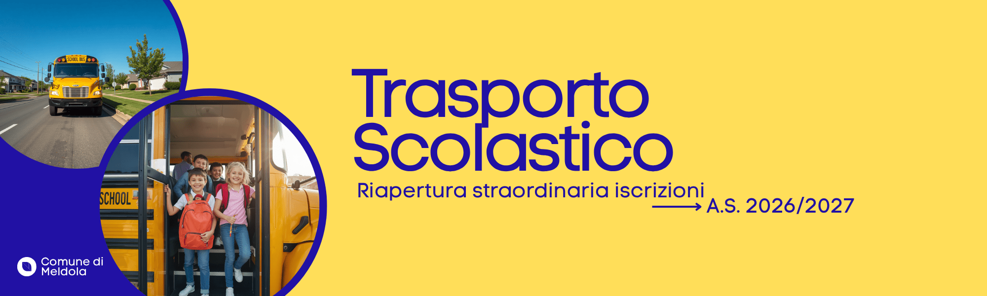 Riapertura straordinaria iscrizione Trasporto Scolastico A.S. 2026/2027