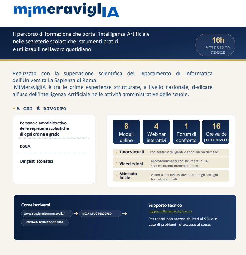 Percorso di formazione IA-attività amministrative