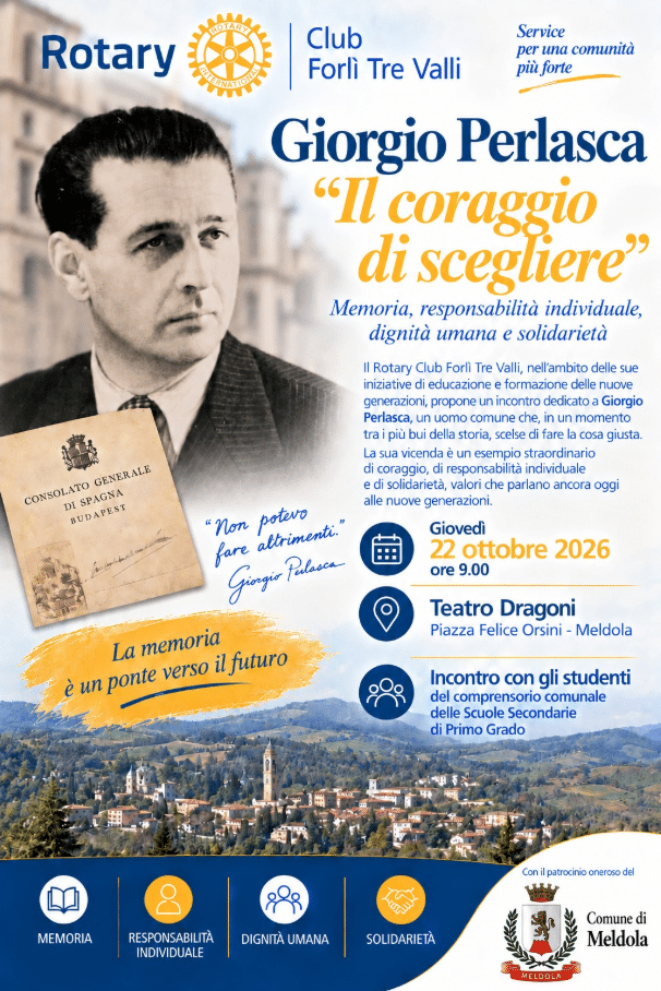 Incontro dedicato a Giorgio Perlasca – “Il coraggio di scegliere” – 22 ottobre 2026